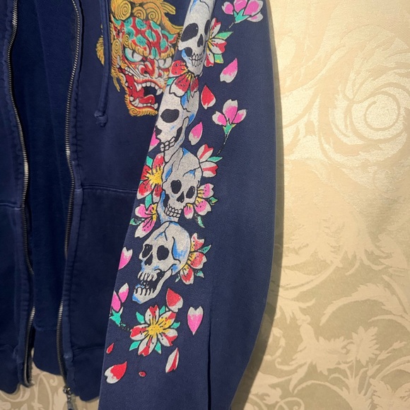 Ed Hardy Deep Blue Garment with Red Logo - Picture 3 of 8